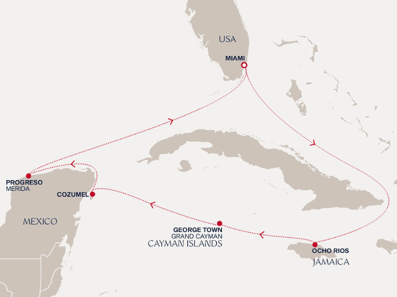 itinerario crociera explora journeys miami dicembre 2024